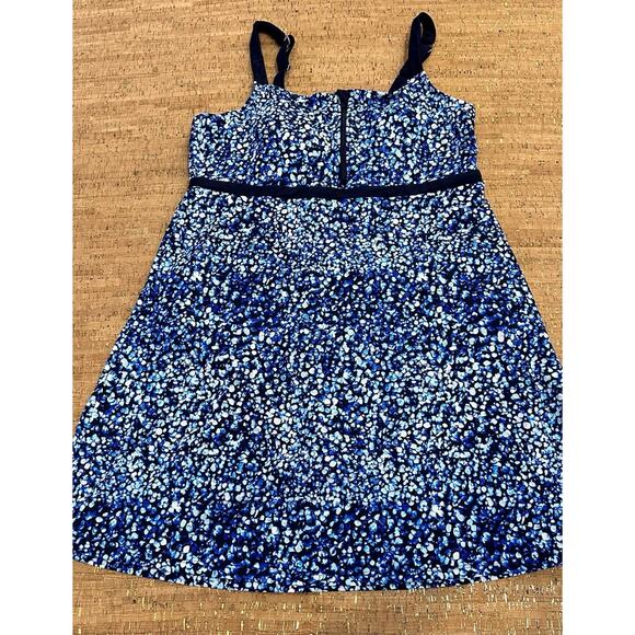 Lands' End XL Women's Zip Front Adjustable Straps Swim Dress - Picture 1 of 7